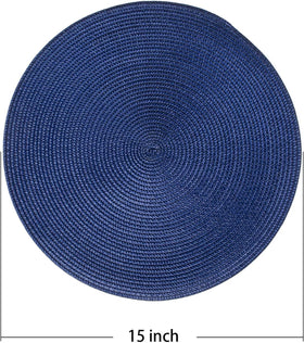AHHFSMEI eight-pack round braided placemats add style to dining setup
