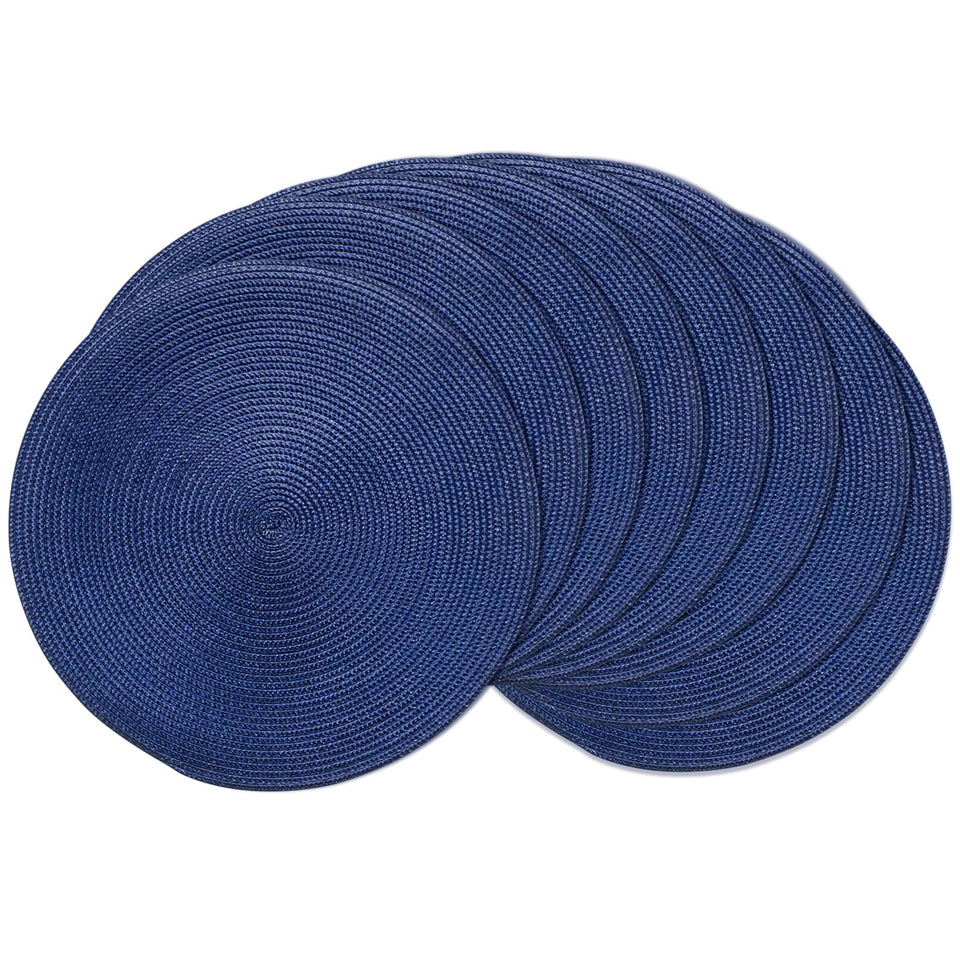 AHHFSMEI round placemats navy blue protecting table from heat and spills