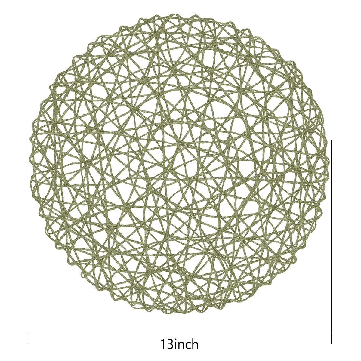AHHFSMEI green round placemat texture enhances casual and formal table setups