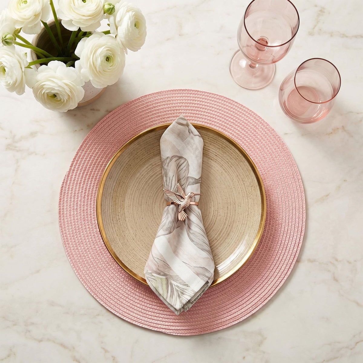 AHHFSMEI heat resistant placemats pink prevent heat marks