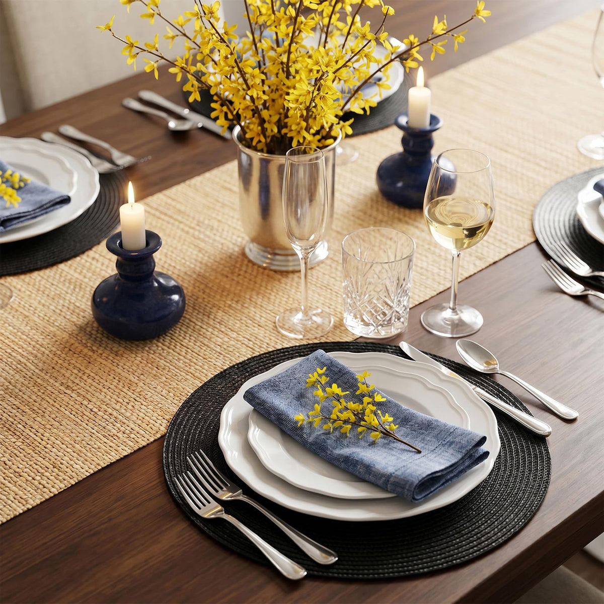 AHHFSMEI indoor and outdoor use placemats blend practicality with style.