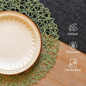 AHHFSMEI natural paper placemat for indoor and outdoor dining