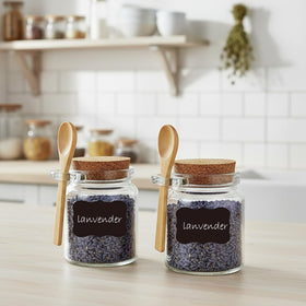 Ahhute homemade butter container with labels for kitchen organization