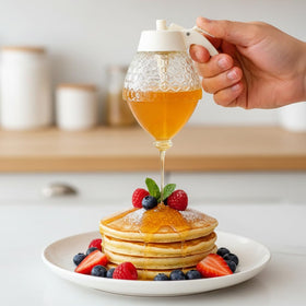 Ahhute honey dispenser no-drip technology keeps counters clean