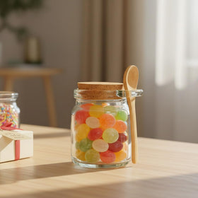 Ahhute spice jars with bamboo spoon keeps spices organized and accessible