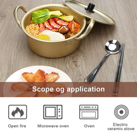AHIER durable aluminum pot is easy to clean after meals.