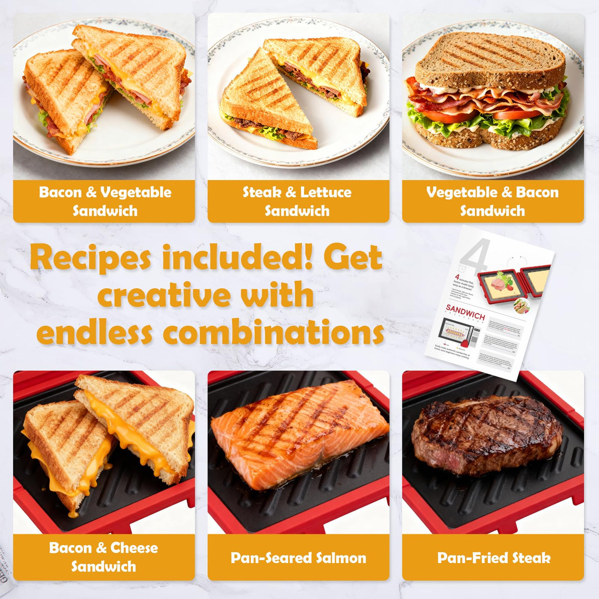 AHJ Microwave Sandwich Maker melted-cheese captures gooey cheese with a perfectly toasted edge.