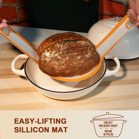 AHJ Silicone bread sling for safe, easy dough transfer