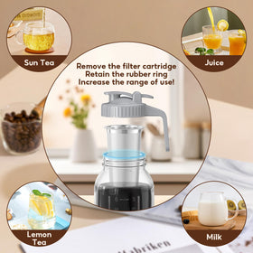 AHOMSEL multiuse jar suitable for iced tea and lemonade.