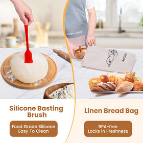 AHUAWA pastry brush for even glaze and bake-ready finish
