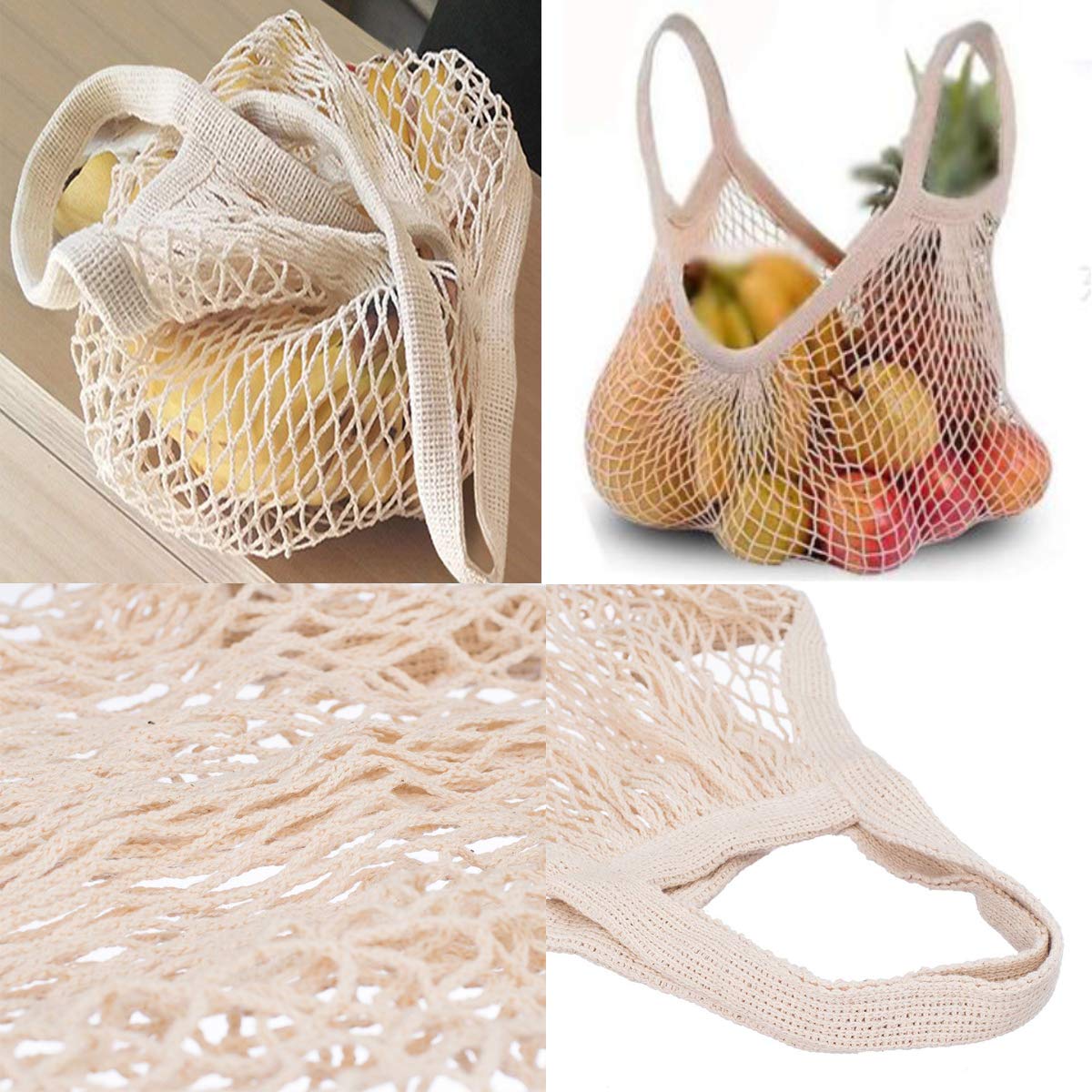 Ahyuan foldable lightweight mesh tote for purse or pocket storage