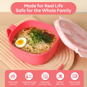 AI LOVE PEACE dishwasher and freezer safe design for versatile meal prep.