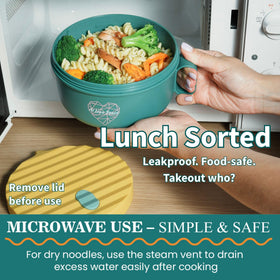 AI LOVE PEACE dishwasher-safe bowl for quick cleanup after meals.