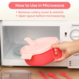 AI LOVE PEACE dorm and office meal container simplifies fast lunches.