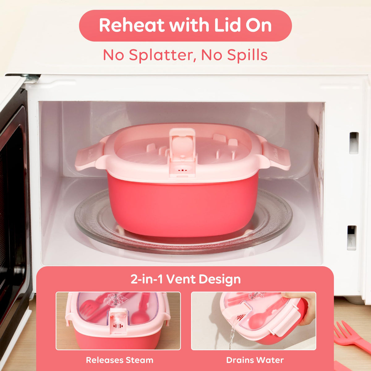 AI LOVE PEACE leakproof design ideal for mess-free meals on the go.
