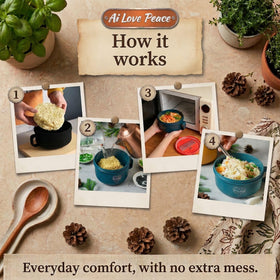 AI LOVE PEACE versatile ramen bowl for ramen, pho, soups, and pasta