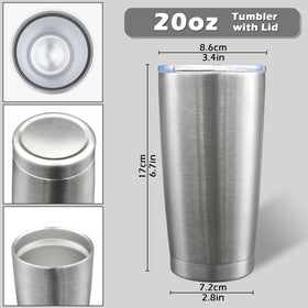 AIANJI 20oz powder-coated surface offers non-slip grip and vibrant color.