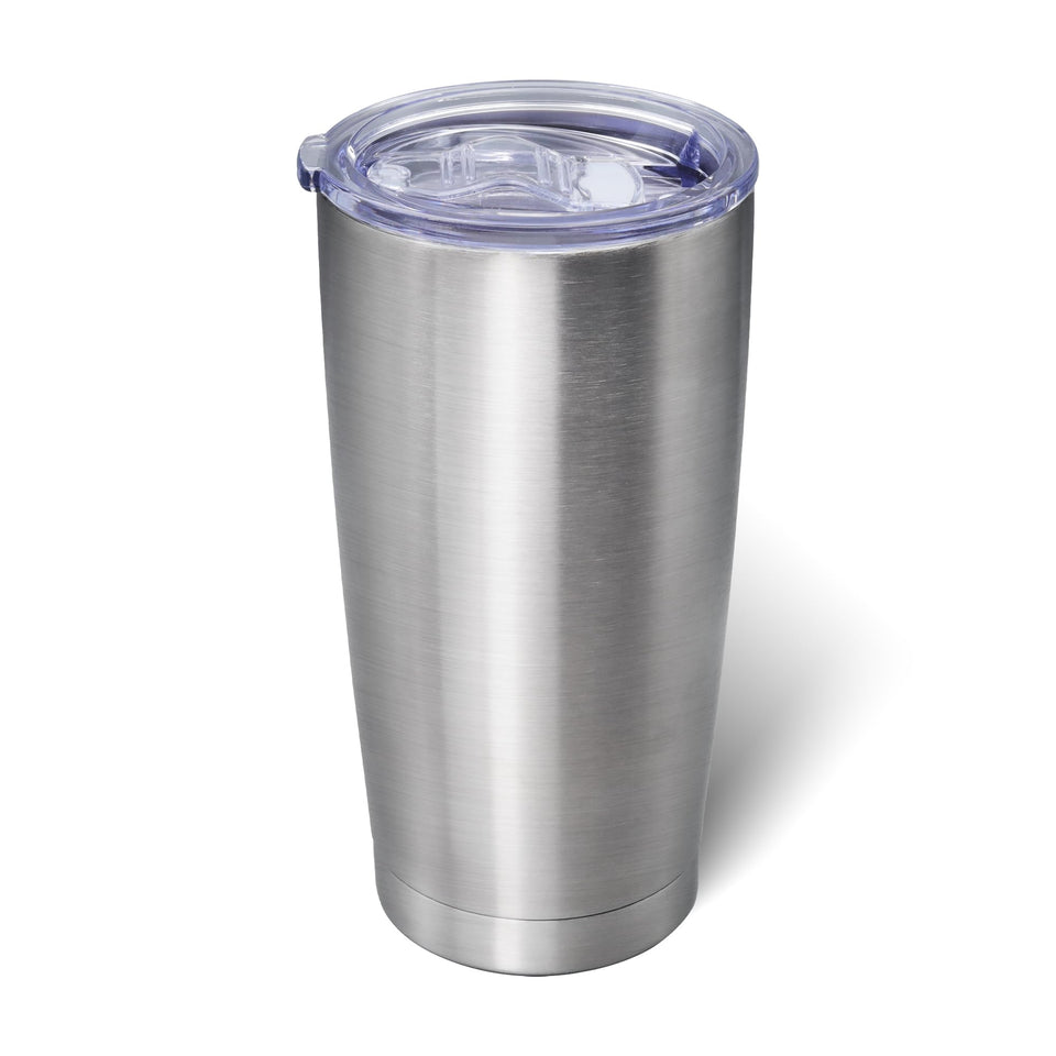 AIANJI 20oz tumbler front view shows durable stainless steel for hot and cold drinks.