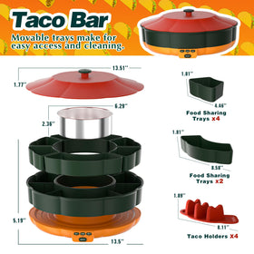 AIBAOLAO Taco Tuesday Kit 33oz heated pot keeps sauces warm for serving.
