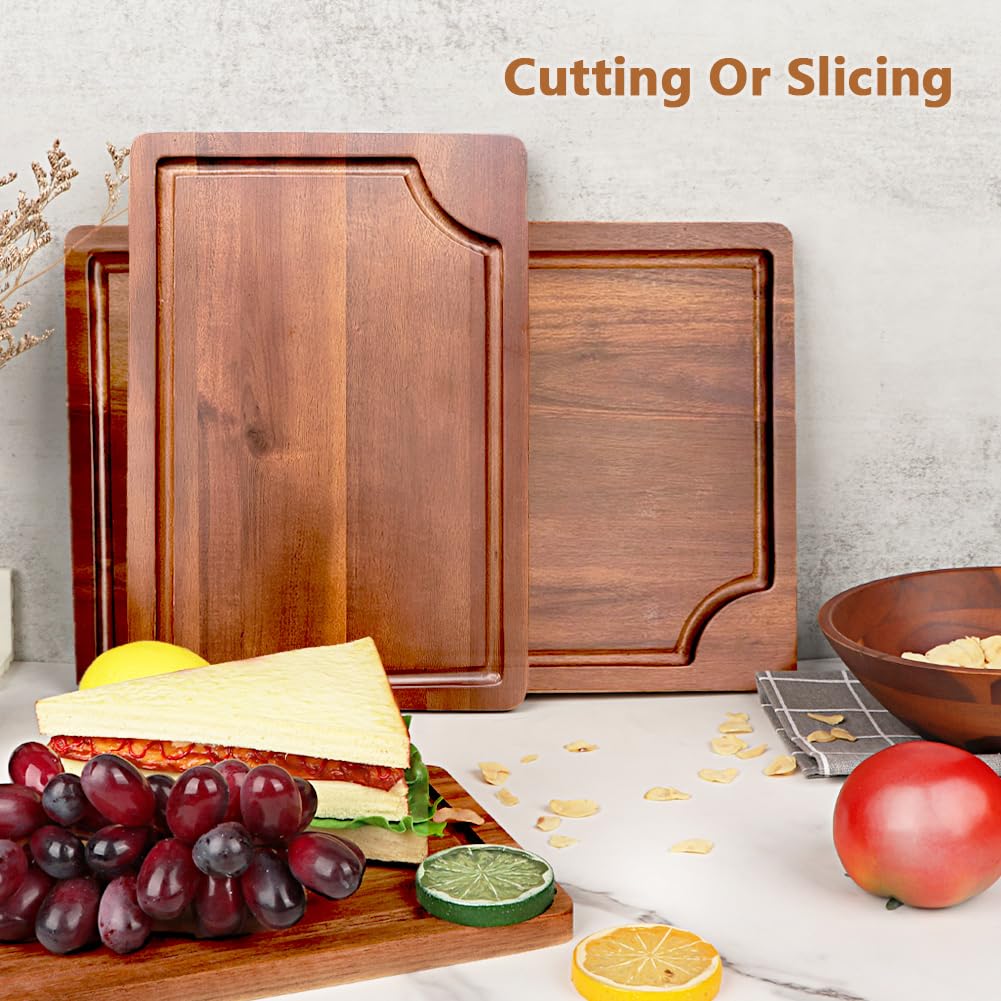 AIDEA acacia cutting board gift-ready with unique grain