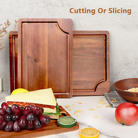AIDEA acacia cutting board gift-ready with unique grain
