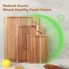 AIDEA Acacia board set on countertop boosts kitchen organization and style