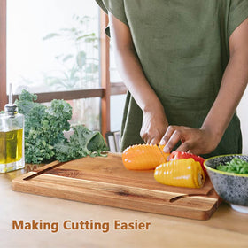AIDEA Acacia cutting board set small 9x6 ideal for travel or small tasks
