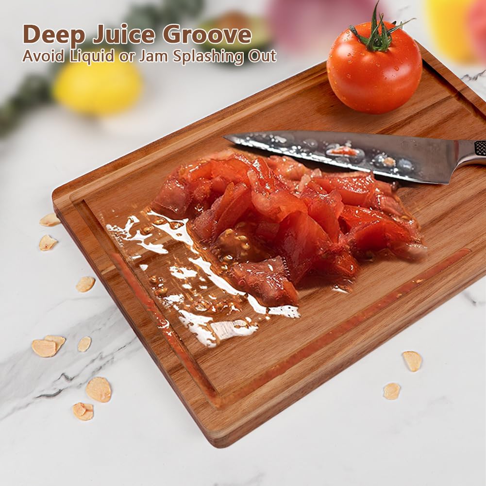 AIDEA cutting board with deep juice groove design