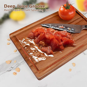 AIDEA cutting board with deep juice groove design