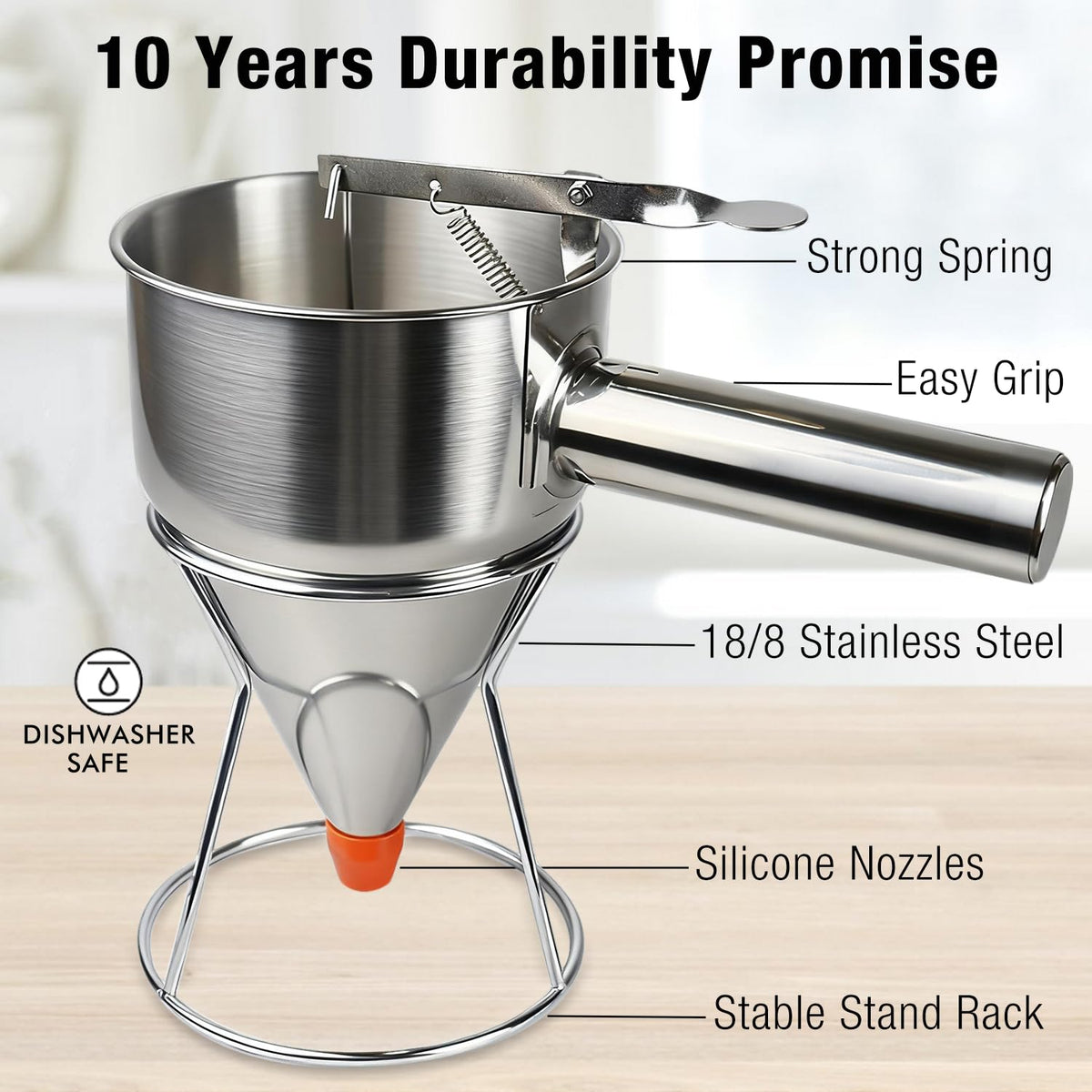 AIDOIT silicone nozzle set with four sizes for versatile pours