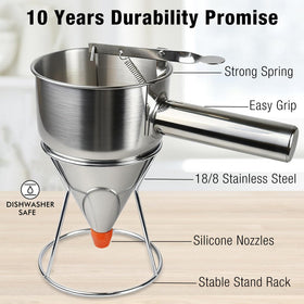 AIDOIT silicone nozzle set with four sizes for versatile pours