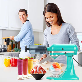 Aien family-friendly shave ice attachment for gatherings and treats.