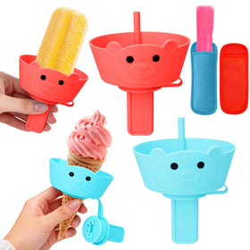 AIERSA 2-in-1 silicone popsicle holders secure treats and reduce mess during snacks.