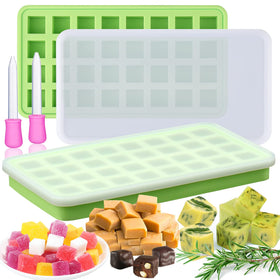 AIERSA 32-cavity silicone mold for herb-infused oil cubes, easy release.