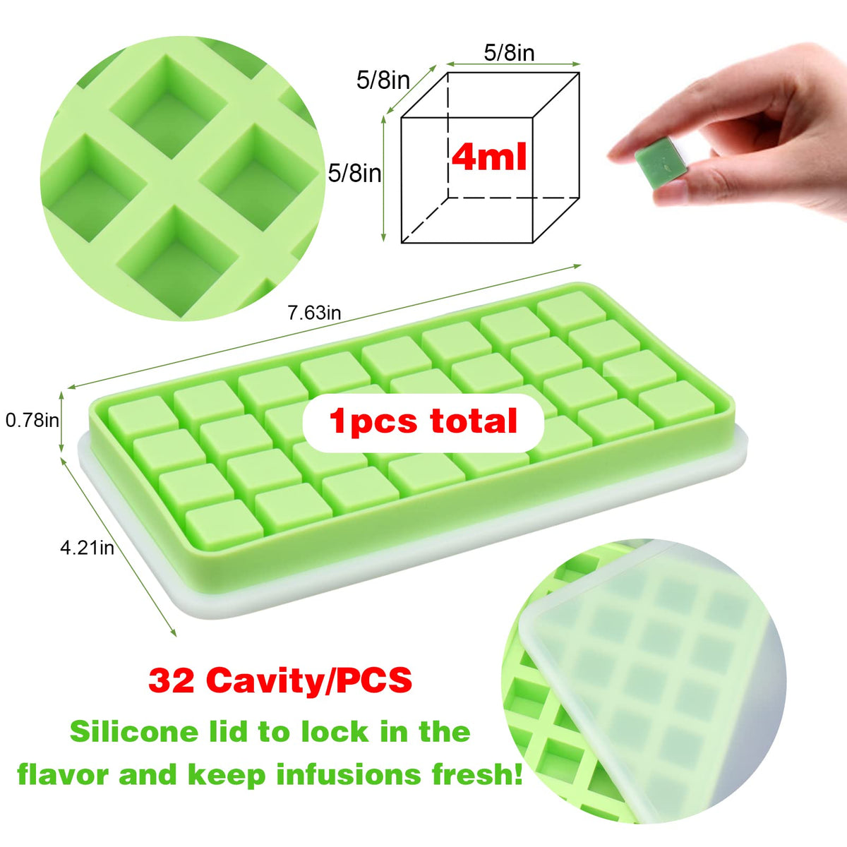 AIERSA mold with lid preserves flavors during freezing