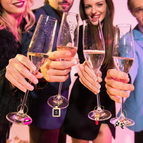 AIERSA wine glass charms bow motif adds cute charm to gatherings