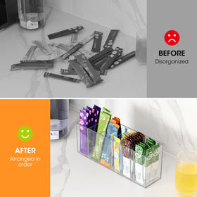 AIEVE 6-compartment drink holder keeps flavors separated for easy grabbing.