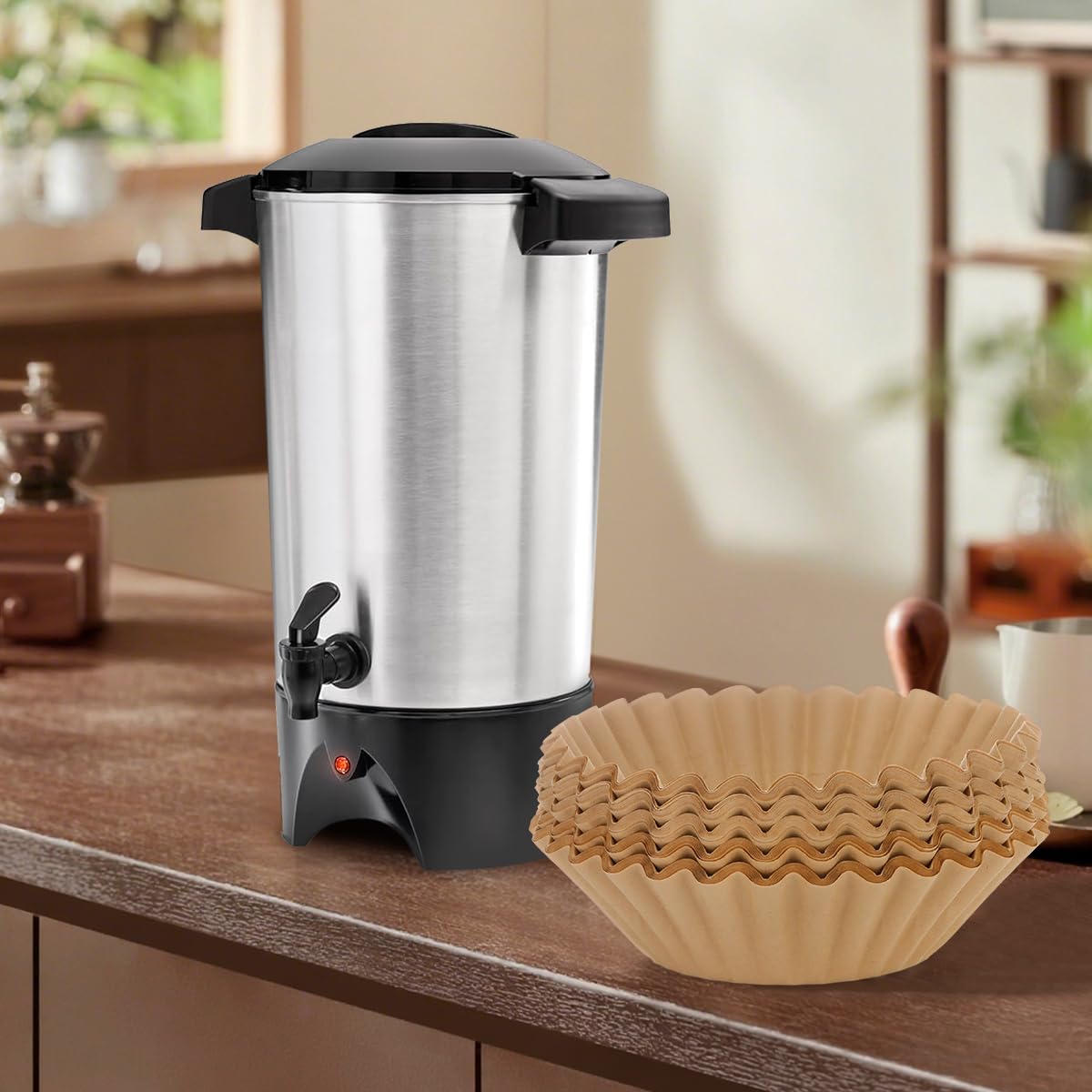 AIEVE coffee filter for bulk brewing, maximizing basket space in pro settings.