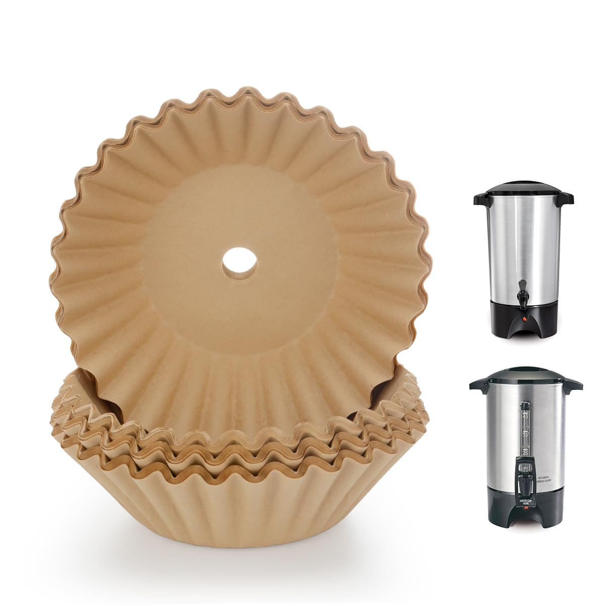 AIEVE coffee filter with large pre-punched holes for even extraction.
