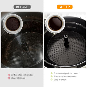 AIEVE pleated, extra-thick filter for easy cleaning after brewing.