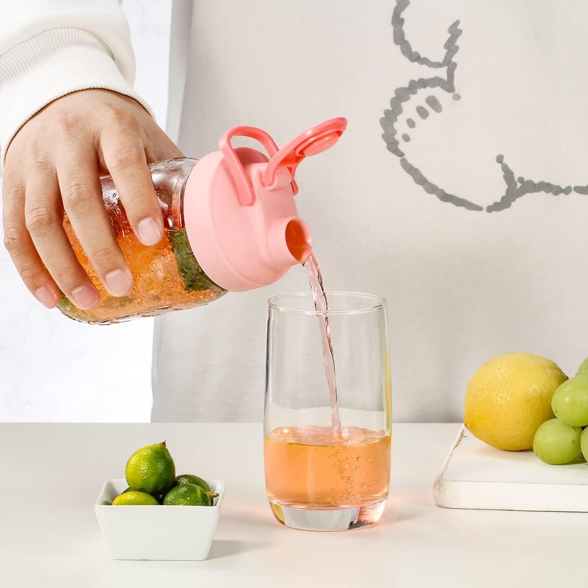 Colorful AIEVE lids kit displayed on kitchen counter