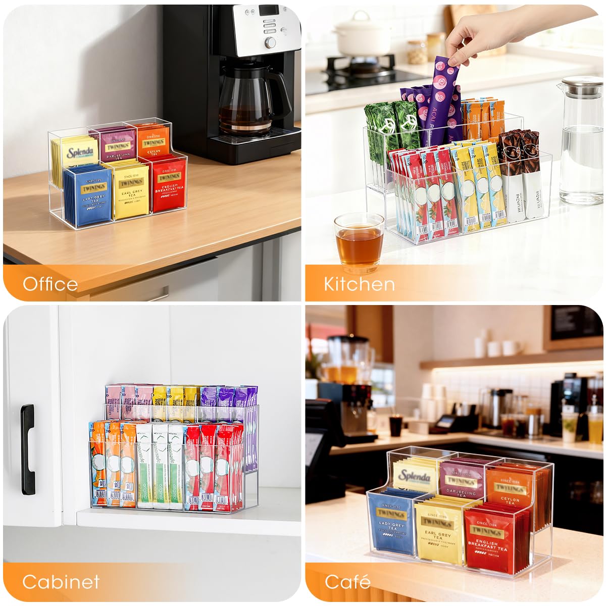 AIEVE multipurpose storage solution supports pantry, desk, and vanity organization