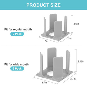 AIEVE compact rack for wide and regular mouth lids keeps kitchen organized.