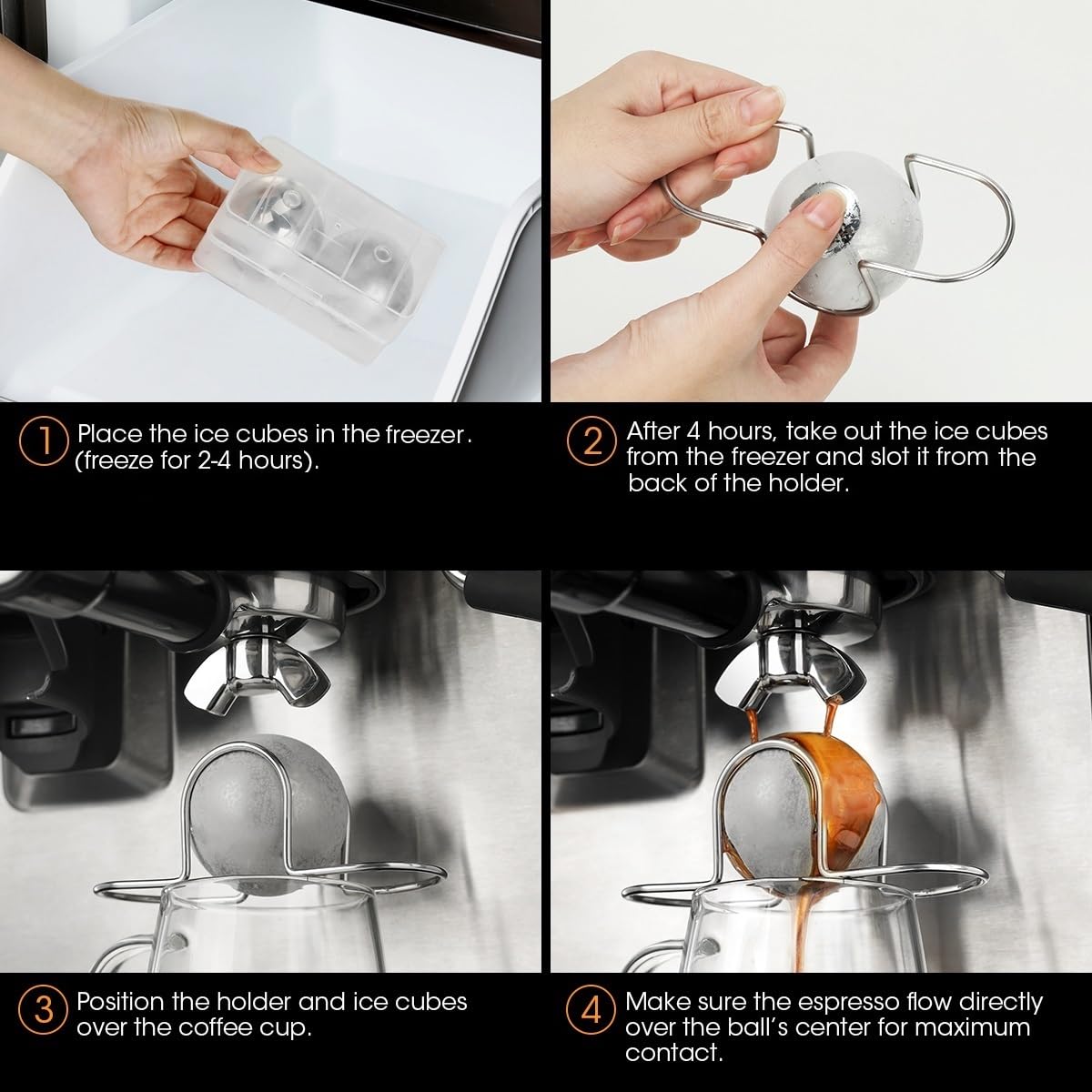 AIEVE XL helps iced coffee stay full-strength when paired with ice.