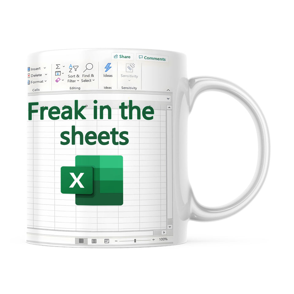 Aigori funny excel coffee mug with playful design for daily desk ritual