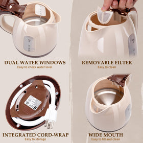 Aigostar kettle in use with automatic shut-off safety