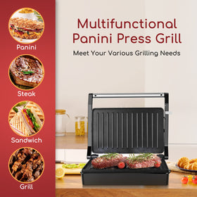 Easy cleanup on the Aigostar panini press after cooking.