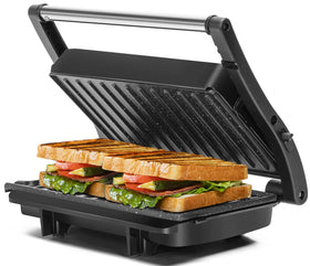 Aigostar Panini Press front view shows compact design for small kitchens.
