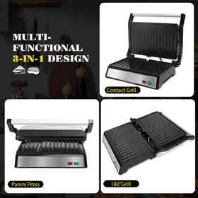 Aigostar Panini Press LED indicators show power and ready status.