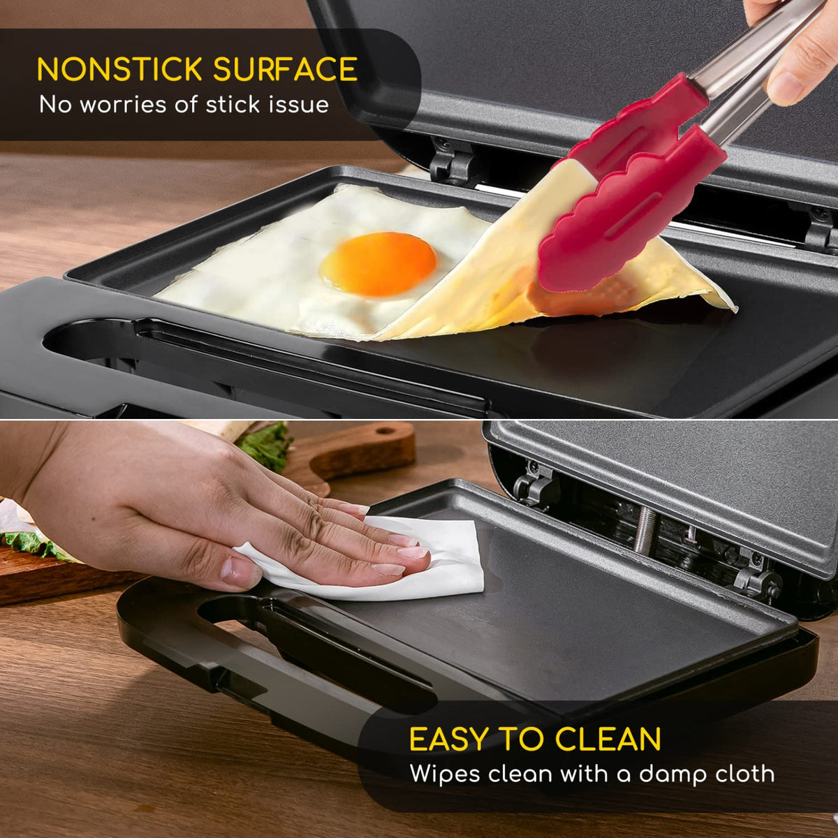 Aigostar sandwich maker portable for dorms and outdoor use.